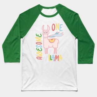 One Awesome Llama Baseball T-Shirt